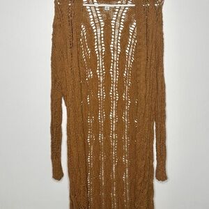 American Eagle Mustard Long Knit Cardigan